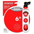 Diablo 6 in. Ceramic Blend Adhesive ROS Sanding Disc 40 Grit Ultra Coarse 5 pk DCD060040P05G